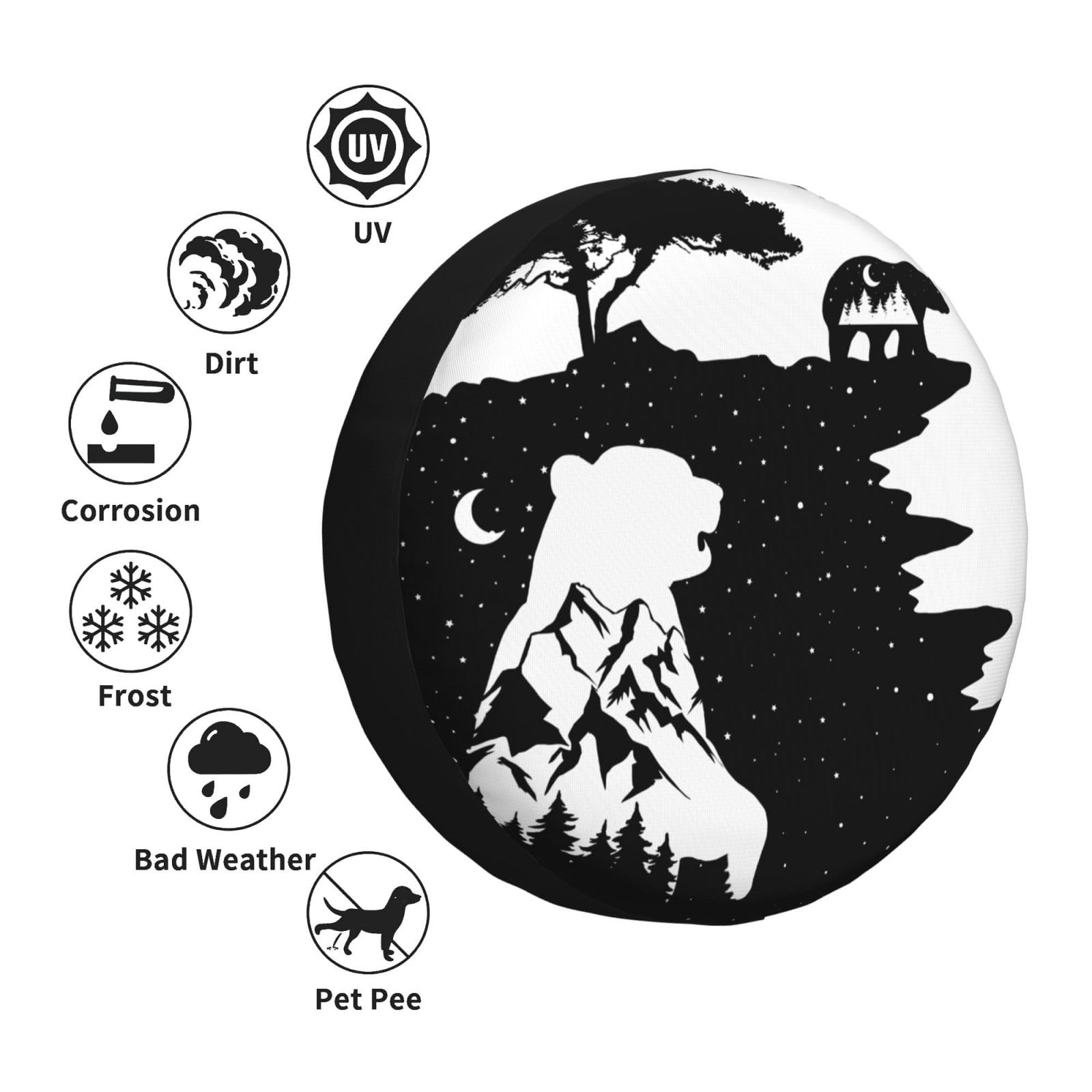Camper Wheel Covers For Trailer Tires, Weatherproof Universal SUV Truck Camper Accessories For Travel Trailers 14 Inch - View #11