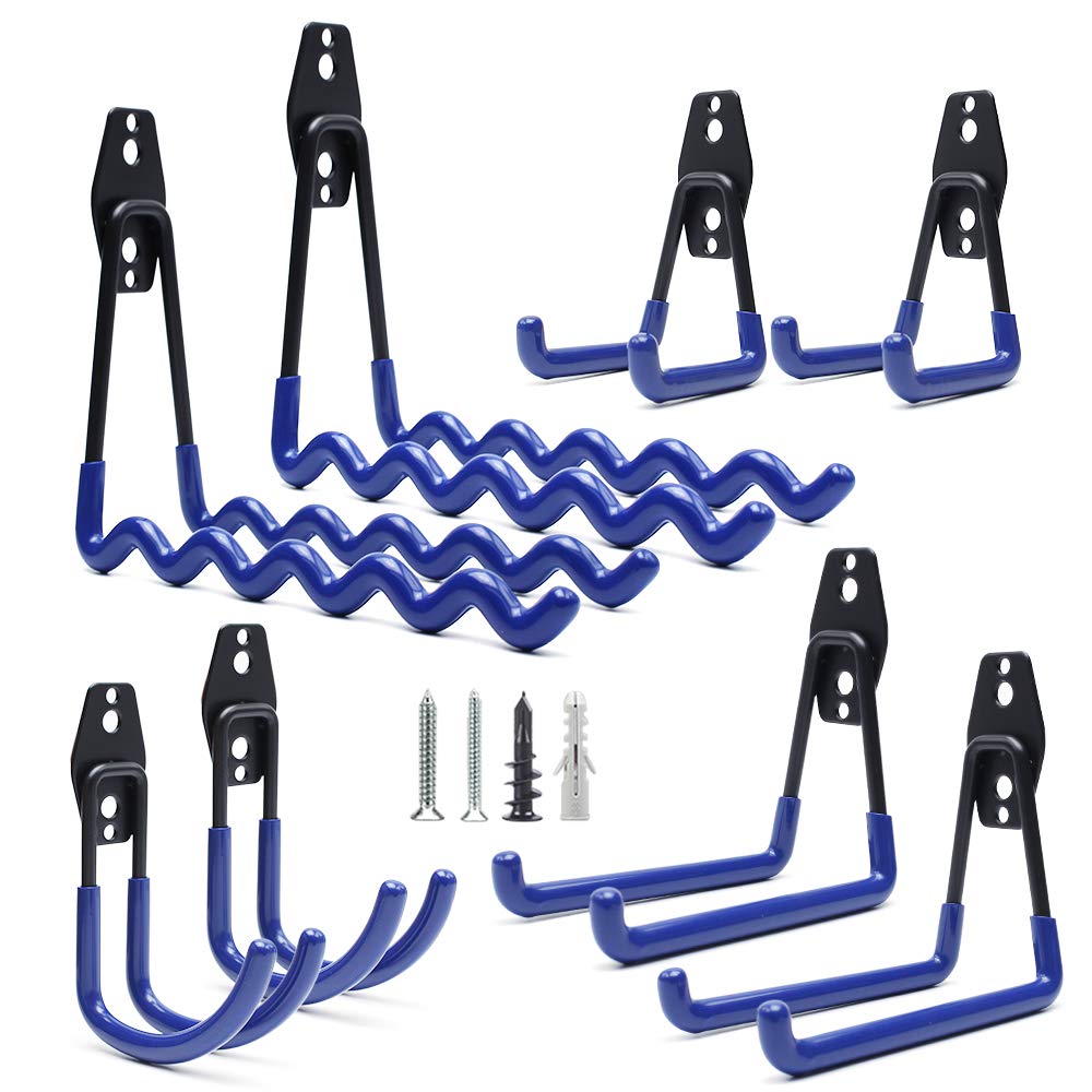 Buy Garage Hooks, Heavy Duty Wall Storage Hangers 8 Pack, as Screw in