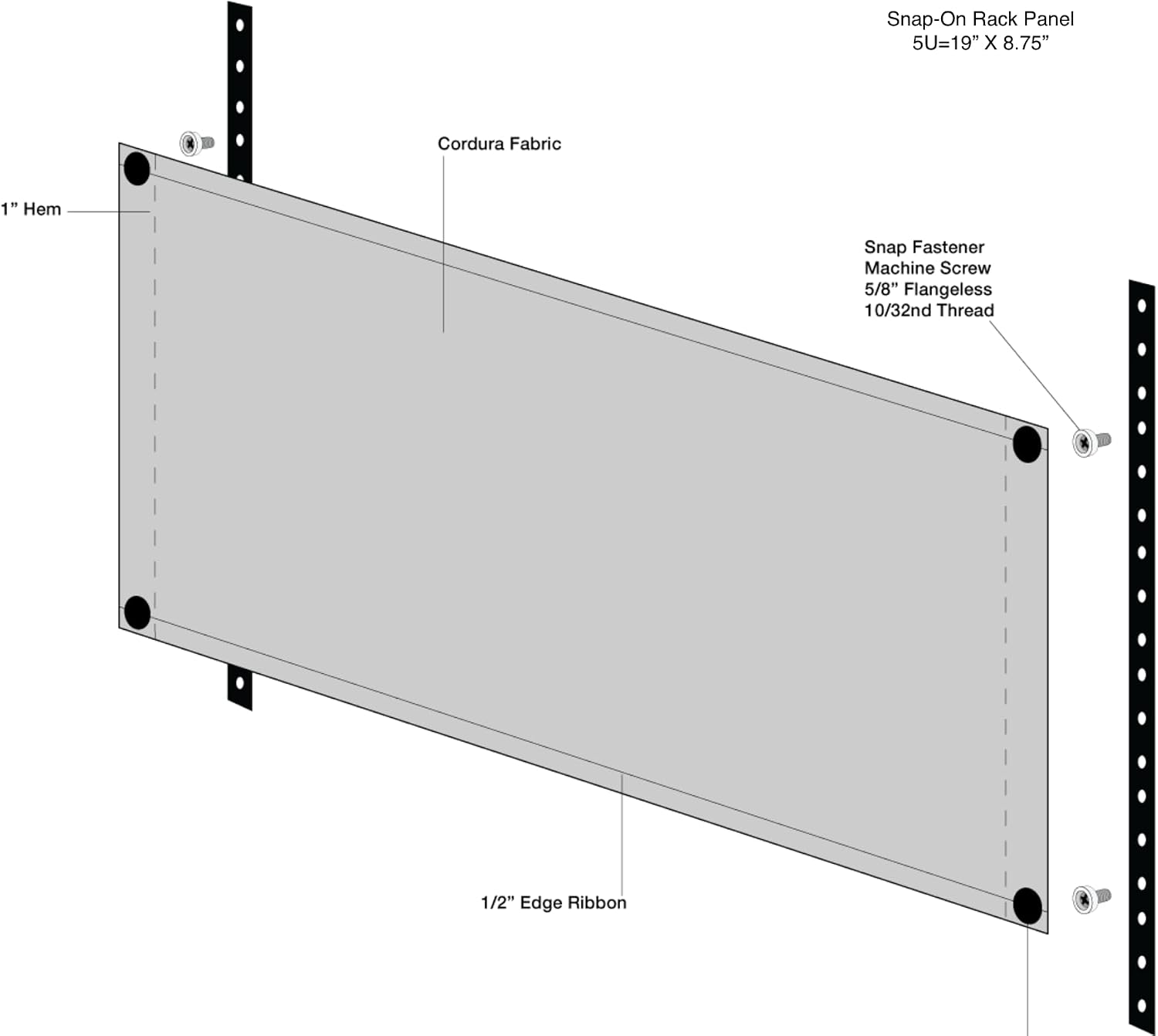 5U Blank Snap-On Rack Panels Rack Mount Panel Spacer for 19in Rack Enclosure Case Network Cabinet Home Lab or Flight Packs image 3