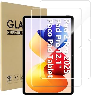 Simpeak 2-Stück Schutzglas Kompatibel für Xiaomi Redmi Pad 2 Pro 2025/Redmi Pad Pro/Poco Pad 12.1", 9H Hartglas Temperat Glas Screen Protektor Schutzfolie, Displayschutz [Kratzfest] [Bläschenfrei]