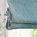 CHEFRU Cordless Window Roman Shades, Blackout Roman Shades Blinds, Turquoise Green Two Tone Texture Thick Cotton Fabric Window Blinds for Windows, Doors, Kitchen Windows