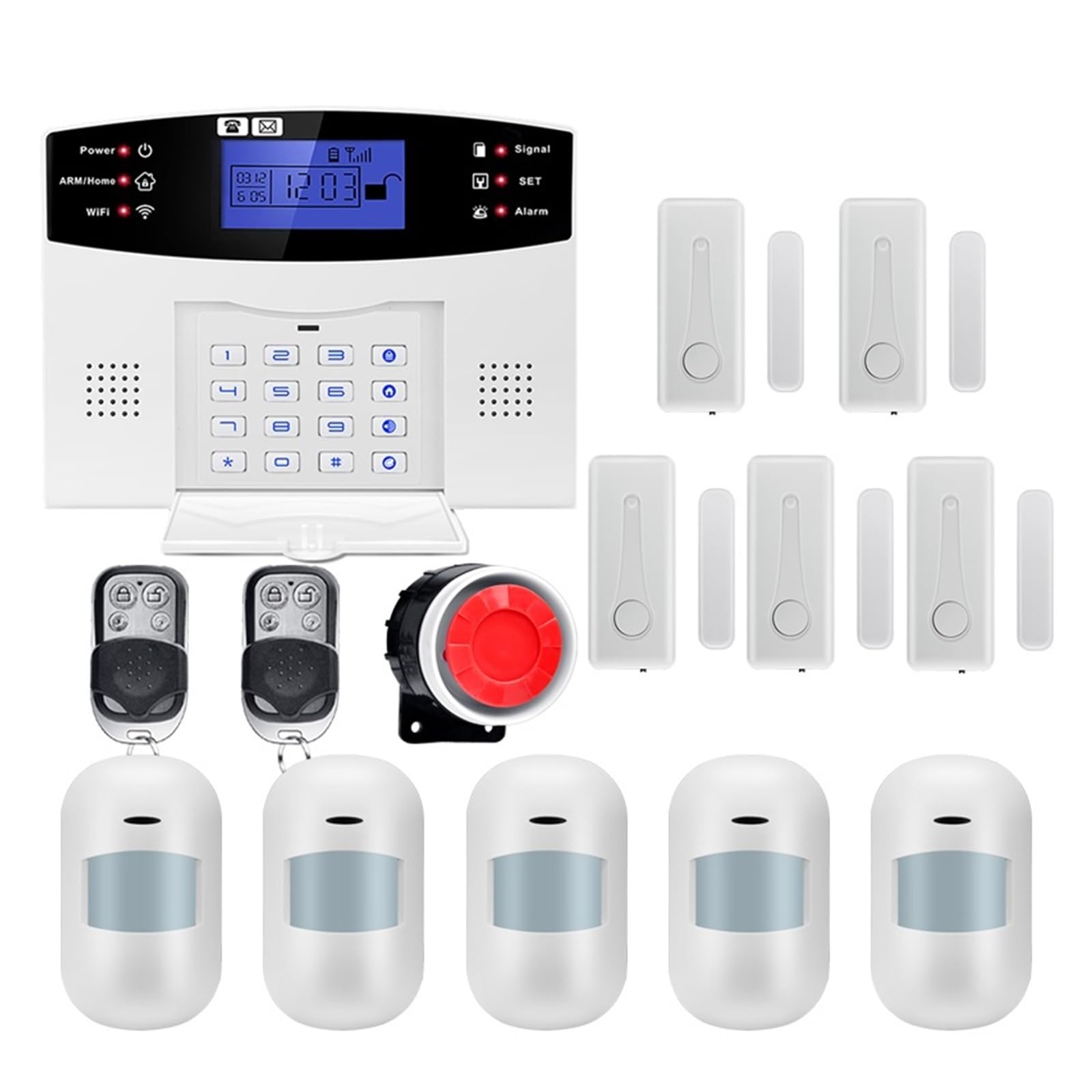 CUDTAPI Wireless GSM Home Security Alarm System For Tuya APP With Motion Sensor Detector Compatible(G2BT8)