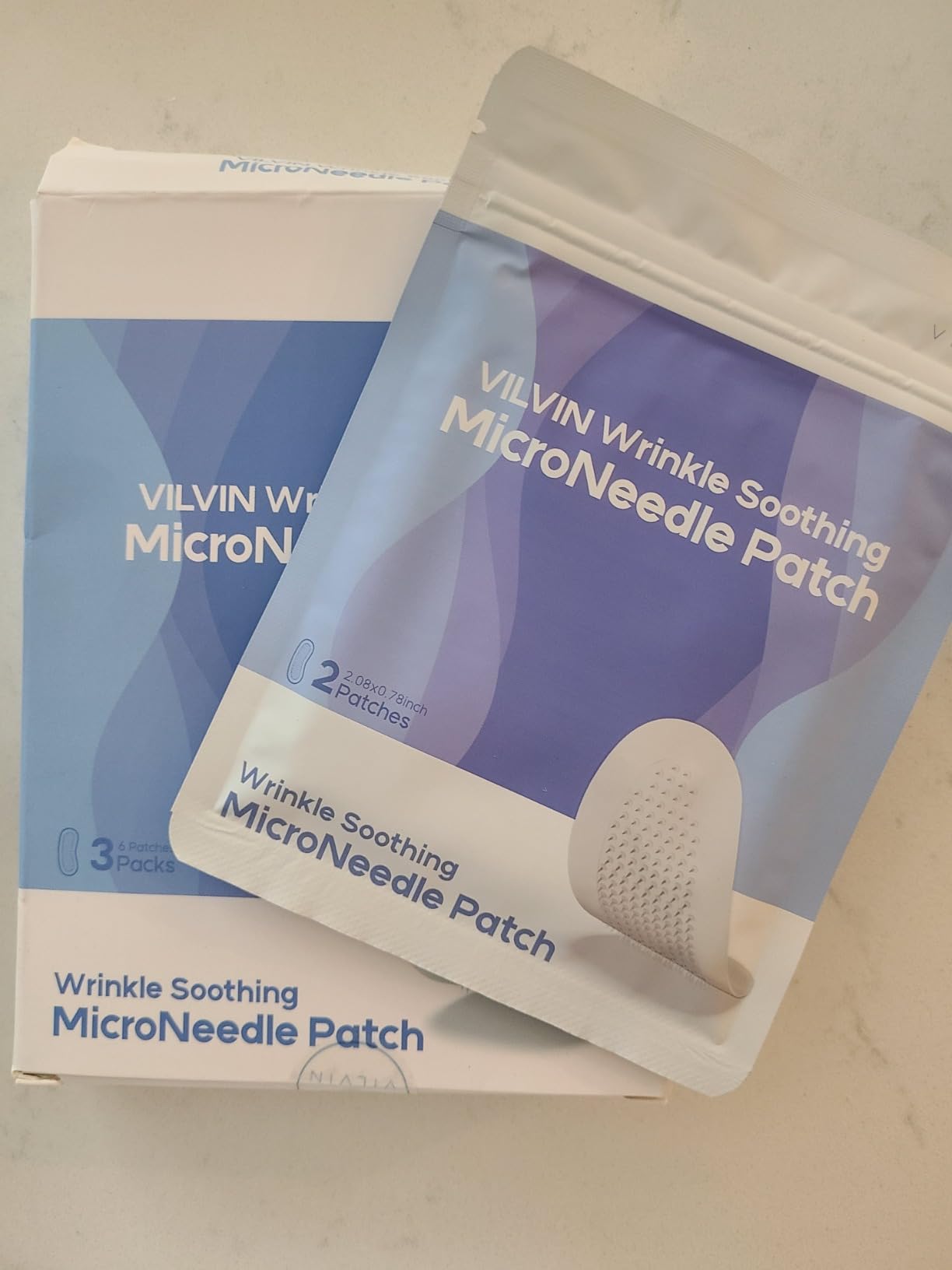 VILVIN Dissolving Microdart Depuffing Patches for Under Eye and Smile line with Hyaluronic Acid and Tea Tree - 3 pairs - Anti wrinkle patches for face overnight