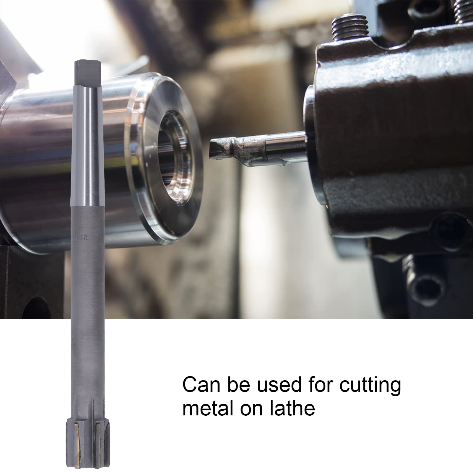 Tungsten Steel Machine Reamer with Taper Shank, H8 Accuracy for Metal Milling and Cutting, Straight Grooves to Enhance Cutting Efficiency