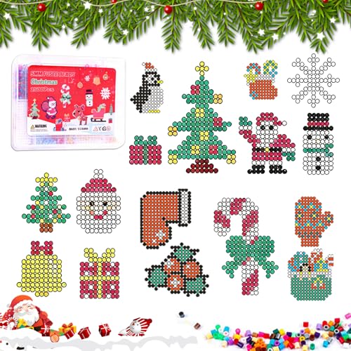 SPERMUOY Bügelperlen Weihnachten,Weihnachten Bügelperlen Set 5mm...