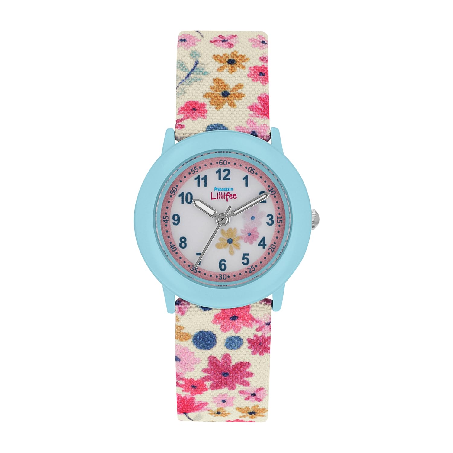 Prinzessin Lillifee Armbanduhr Mädchen Kinder Quarzuhr Analog, mit Textil Armband, 3 bar Wasserdicht, Kommt in Uhren Geschenk Box