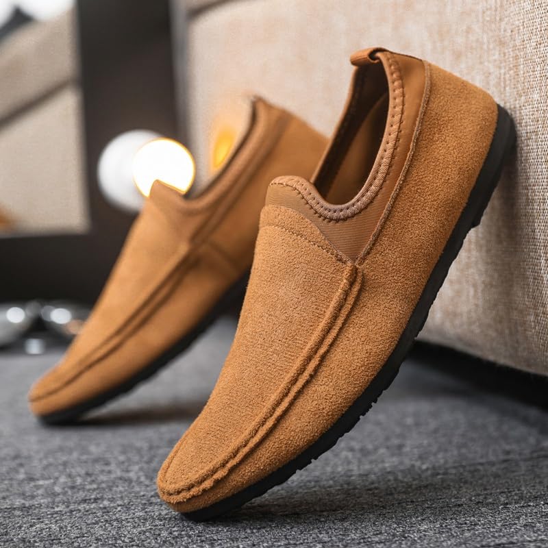 Mens Loafers Shoe Round Toe Cloth Solid Color Shoes Anti-Slip Comfortable Lightweight Prom Outdoor Slip-on4