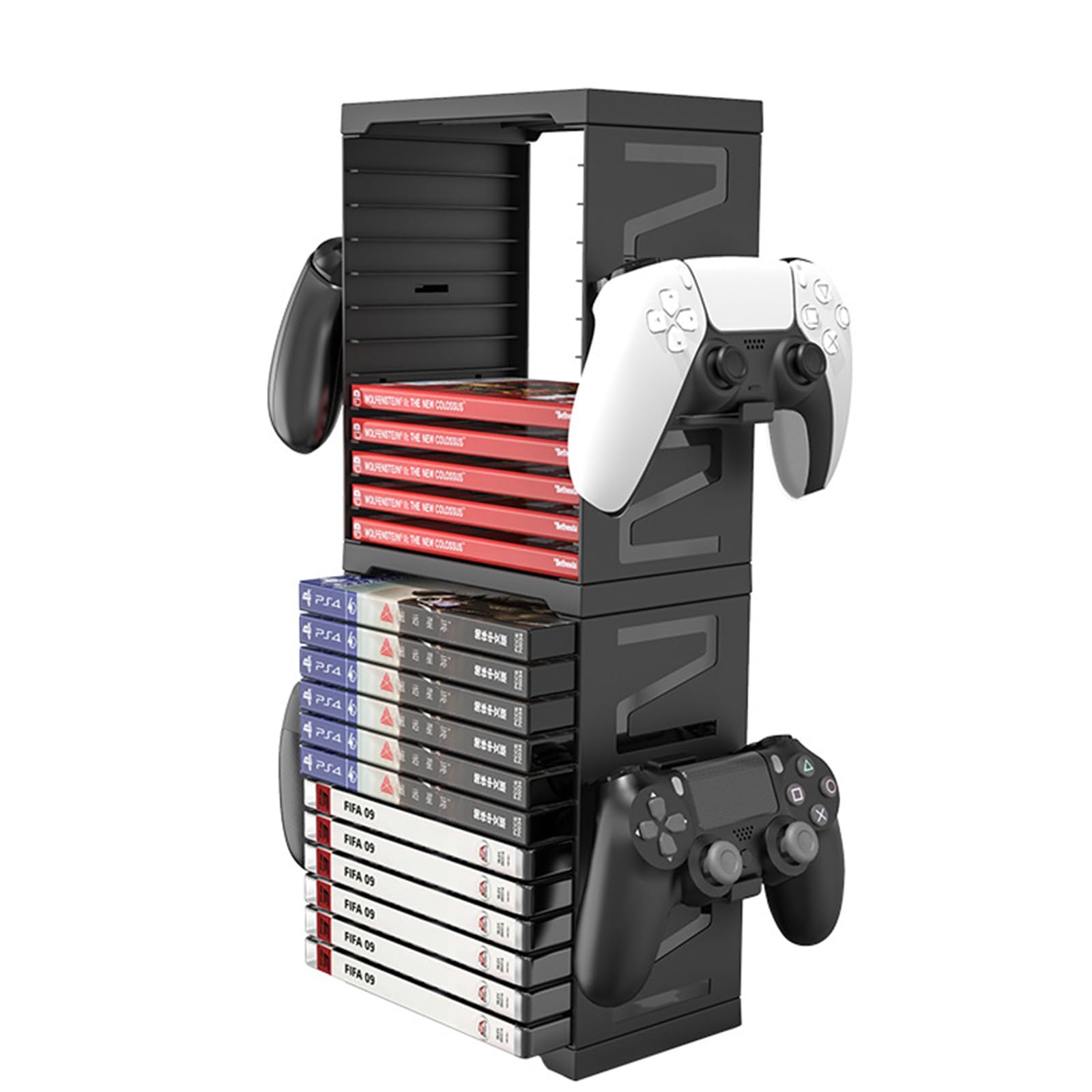 Torre di immagazzinamento per videogiochi Game storage tower compatibile con PS5/PS4/Xbox Series X/Xbox One/Nintendo Switch