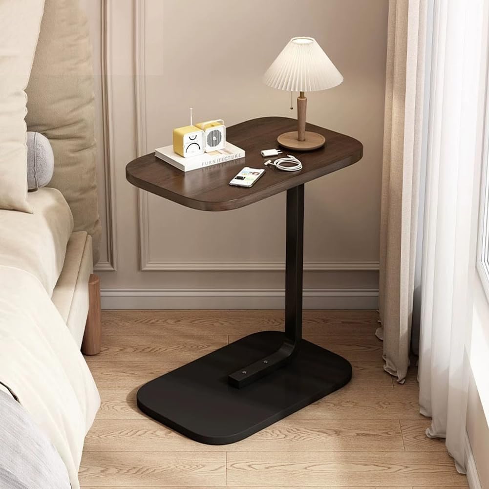 Table d'appoint en C pour plateau TV et petit déjeuner au lit