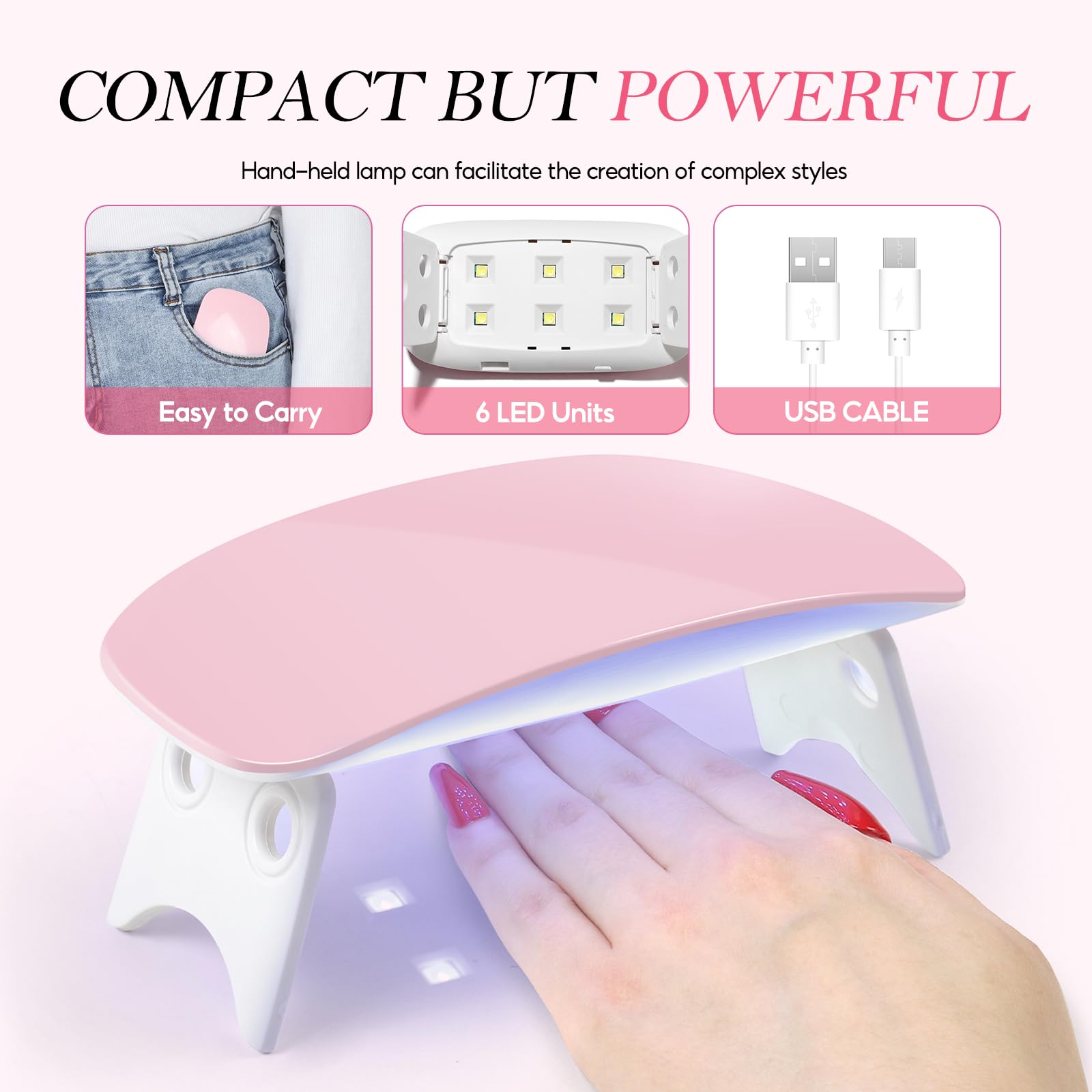 Peacecolor Kit Polvo Acrilico para Uñas con Lampara Uñas,15 Colores Acrilico para Uñas Profesional con 30ML Liquido para Uñas Acrilicas Base y Top Coat,Uñas Acrilicas Kit Completo para Uñas Extensión