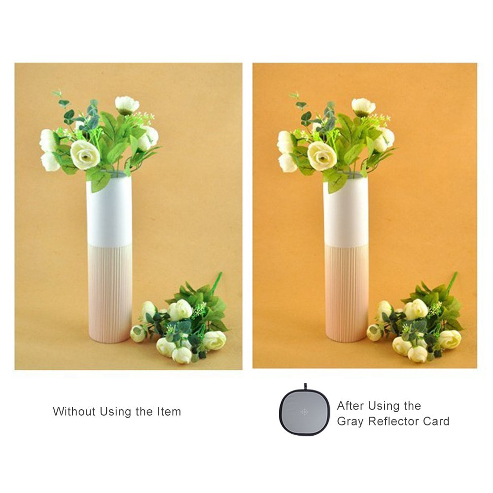 Carte de Mise au Point de Balance des Blancs 60cm, Réflecteur de Référence Gris 18% pour la Photographie