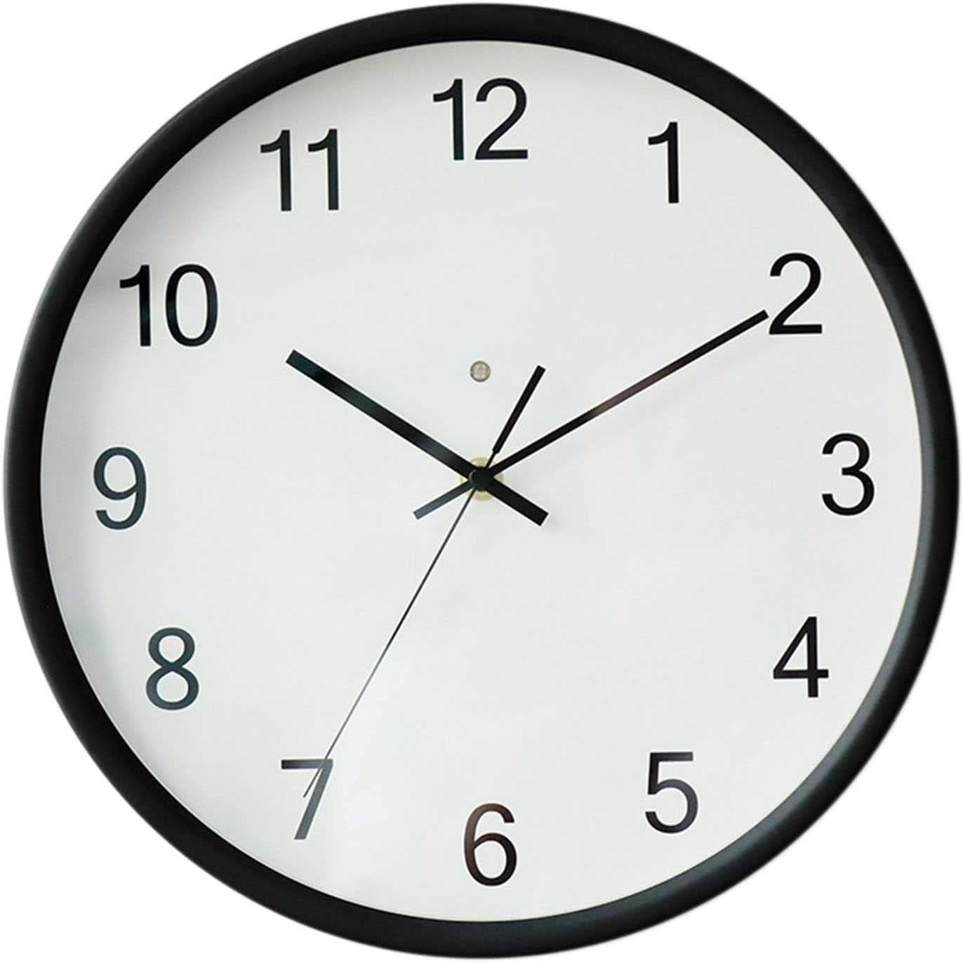 Luminous Wall Clock, 12" Non-tick Nightlight Clock Battery Powered Glow in The Dark Quartz Clock Living Room Decoration Wall Clock
