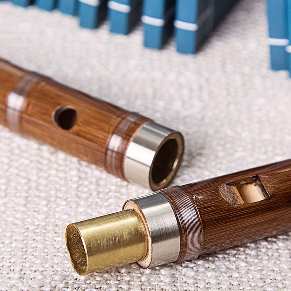 Flute Bamboo Flute Clarinet 6-Hole Adult Student Beginner Bitter Bamboo Bamboo Flute Concert Flute Woodwind Instrument C Flute Musical Instrument (Color : Brown, Size : E)