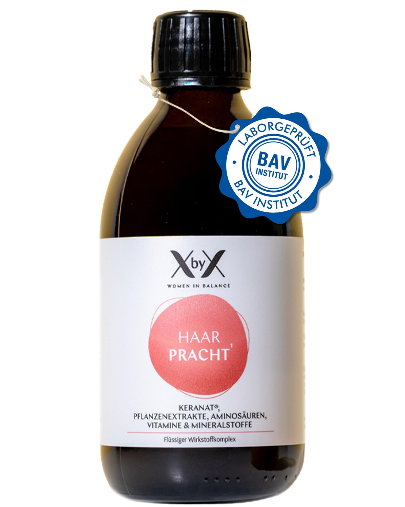 XbyX Haar Pracht 300 ml - Haar-Booster mit 18 Wirkstoffen - Nährstoff-Drink - ausgewählte Aminostoffe - Plus Keranat & wichtigen Keratin- & Kollagen-Bausteinen