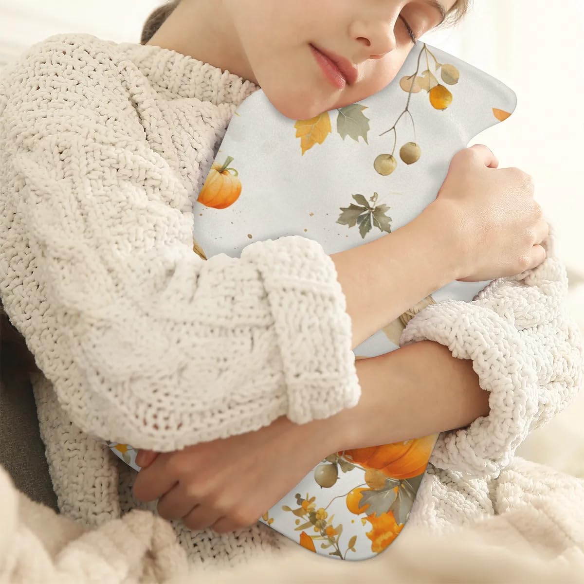 Hot Water Bottle with Soft Cover,2L Magical Pumpkin Bird Hot Water Bag for Hot and Cold Compress, Hand Feet Warmer, Rubber Hot or Cold Water Bottle Halloween Christmas Decorations