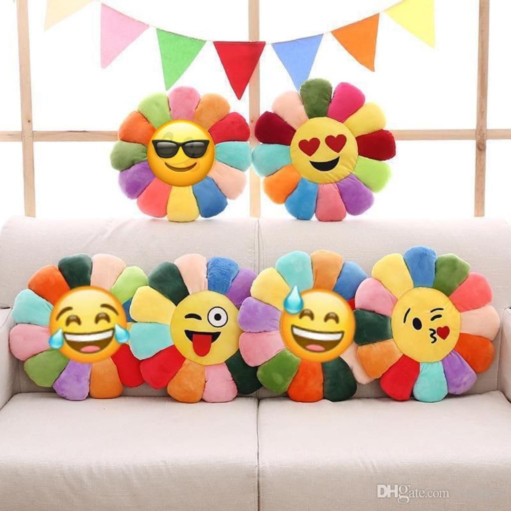DearJoy Rainbow Smiley Pillow/Cushion for Kids (Multicolor) 4