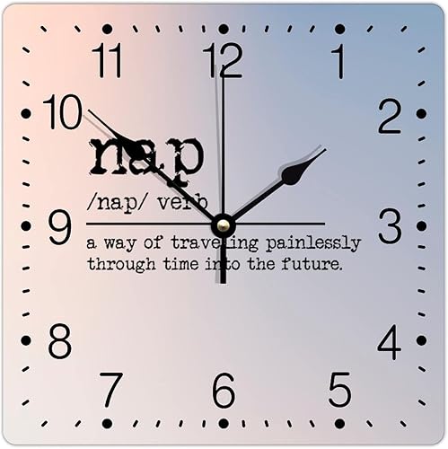 Miniatura 173 de Definición de recursos humanos Reloj de PVC con refranes inspiradores, números cuadrados, tipografía, impresión de poste de 12 pulgadas, silencioso