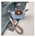 Fashion Mini Coin Purse for Women, Nylon Change Purse Zipper Wallet with Keychain for Cards, Cash, and Coins (Blue)