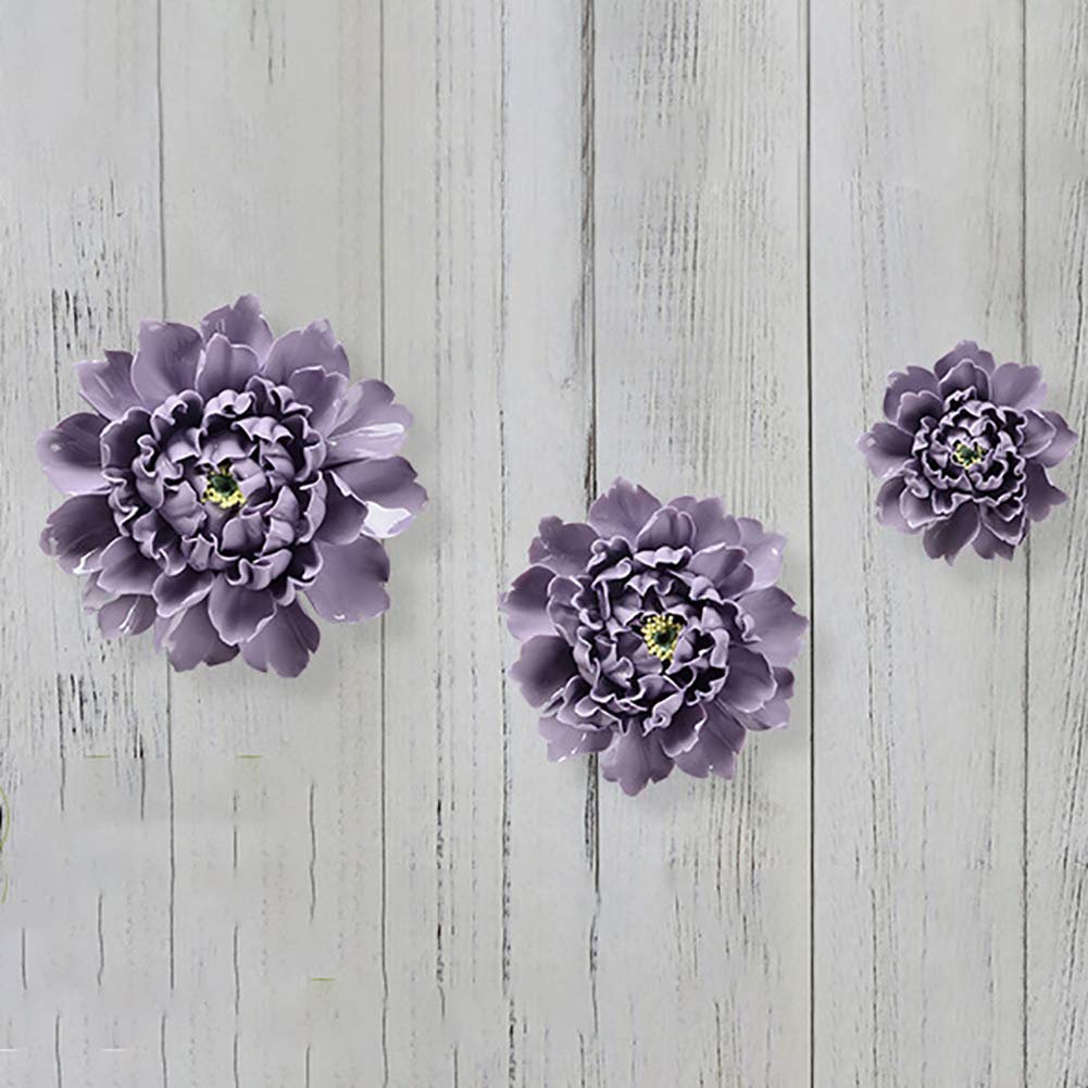 Snapklik.com : ALYCASO Peony Ceramic Flower Wall Decor Artificial 3D ...