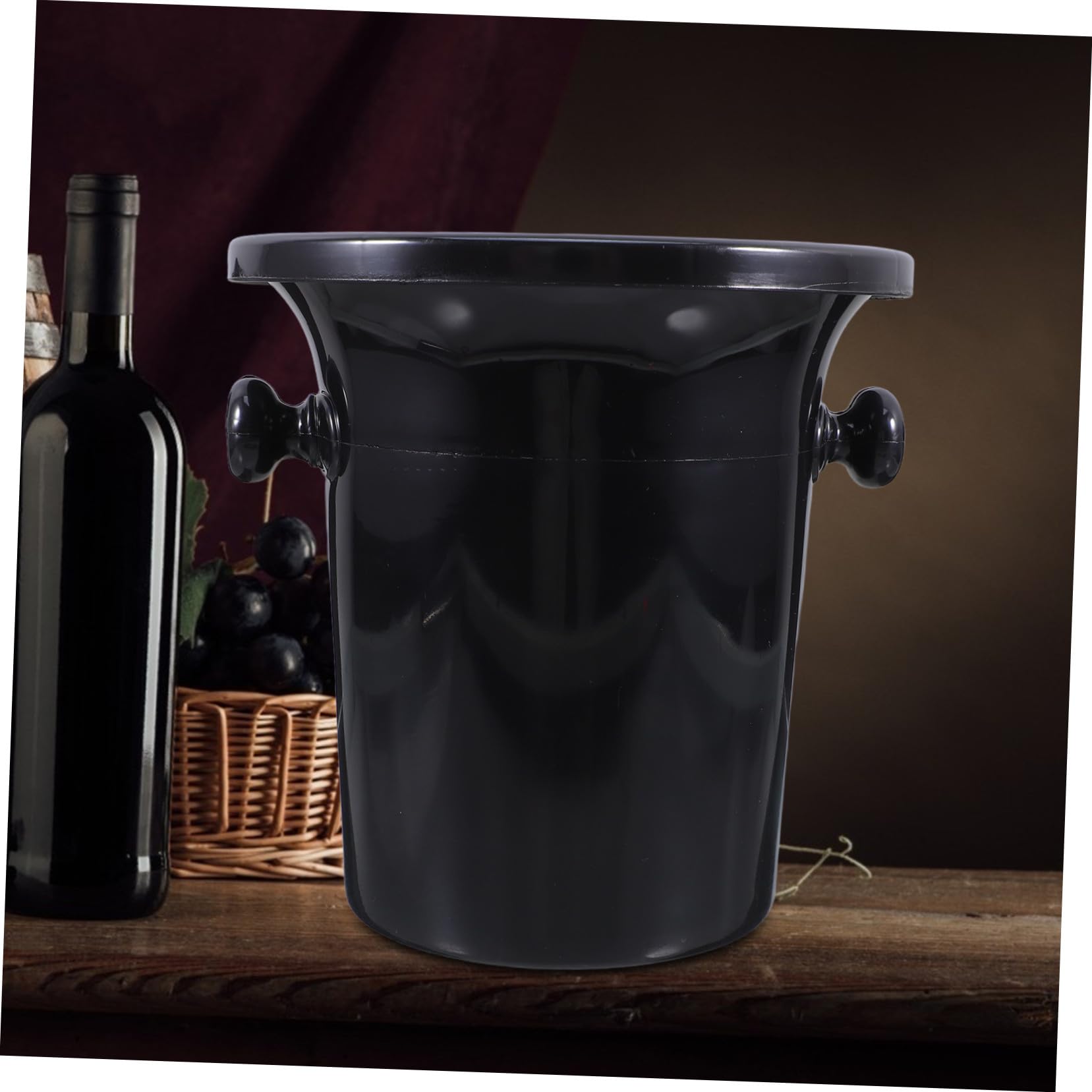 IMIKEYA 4 Piezas Cubos para Vino Redondos Doble Asa Escupideras y Cubos de Hielo para Cata y Barra Accesorios Occidentales para Degustación