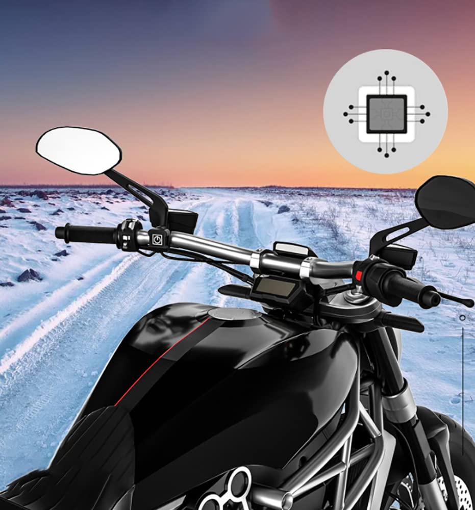 Gants de poignée chauffante pour moto 12V Alimentation USB trois vitesses avec interrupteur Poignée de chauffage de véhicule électrique (chauffage USB)