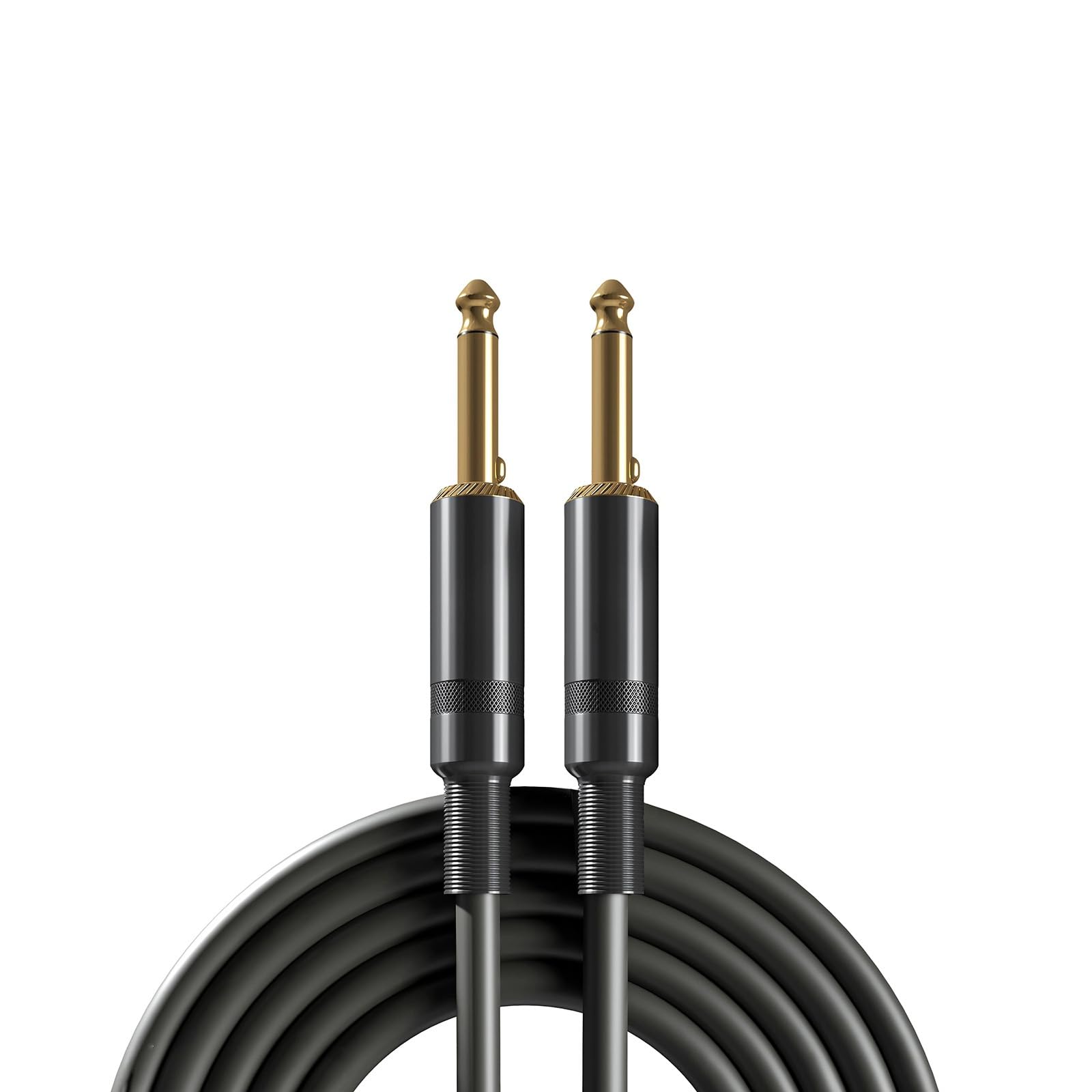Professionnel Câble Audio Câble De Guitare À Double Prise Droite De 3m, Double Noyau OFC Muet, Coque Métallique, Câble Audio Anti-traction De 6.35mm