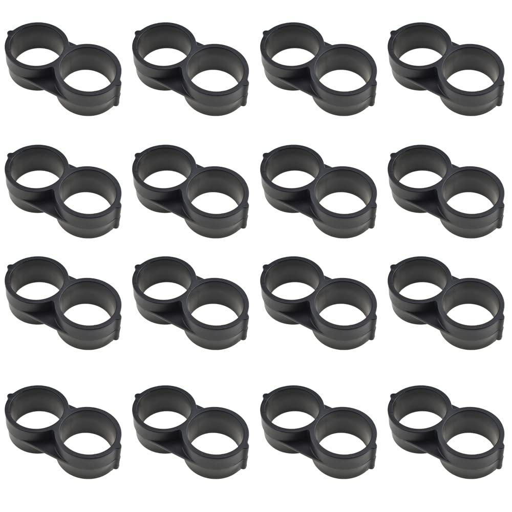 Auleswet Drip Irrigation 1/2" Drip Tubing End Closure Stop End Cap Plugs Fitting Kit 17mm for Lawn Agricultural Watering and Greenhouse Garden Patio 16 pcs