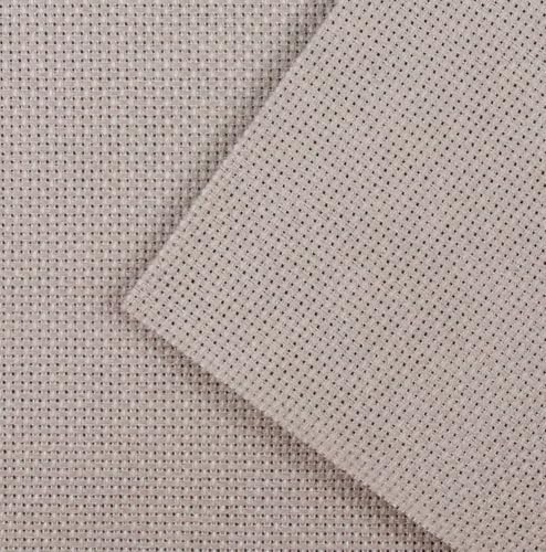 Image of KCS 12 inch x 59 inch (30cmx 149cm) 18CT Counted Cotton Aida Cloth Cross Stitch Fabric (Coffee)