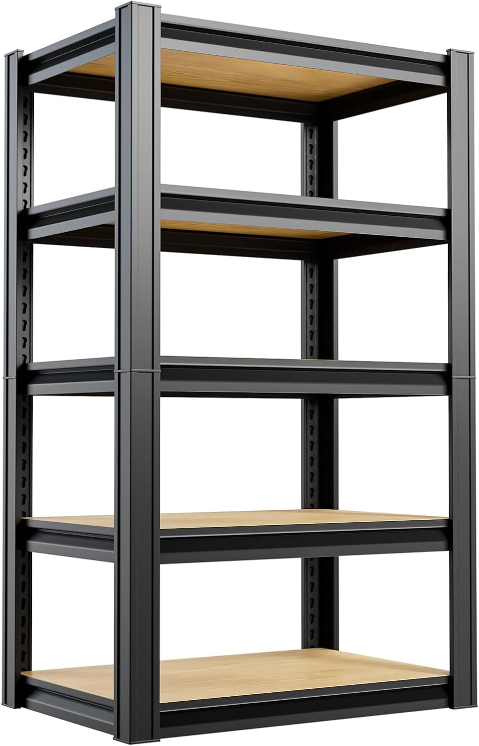 5-Tier 24”W X 15.7”D X 60”H Utility Shelves 1500LBS Shelves for Garage Storage Adjustable Unit Rack Metal Shelving (White)