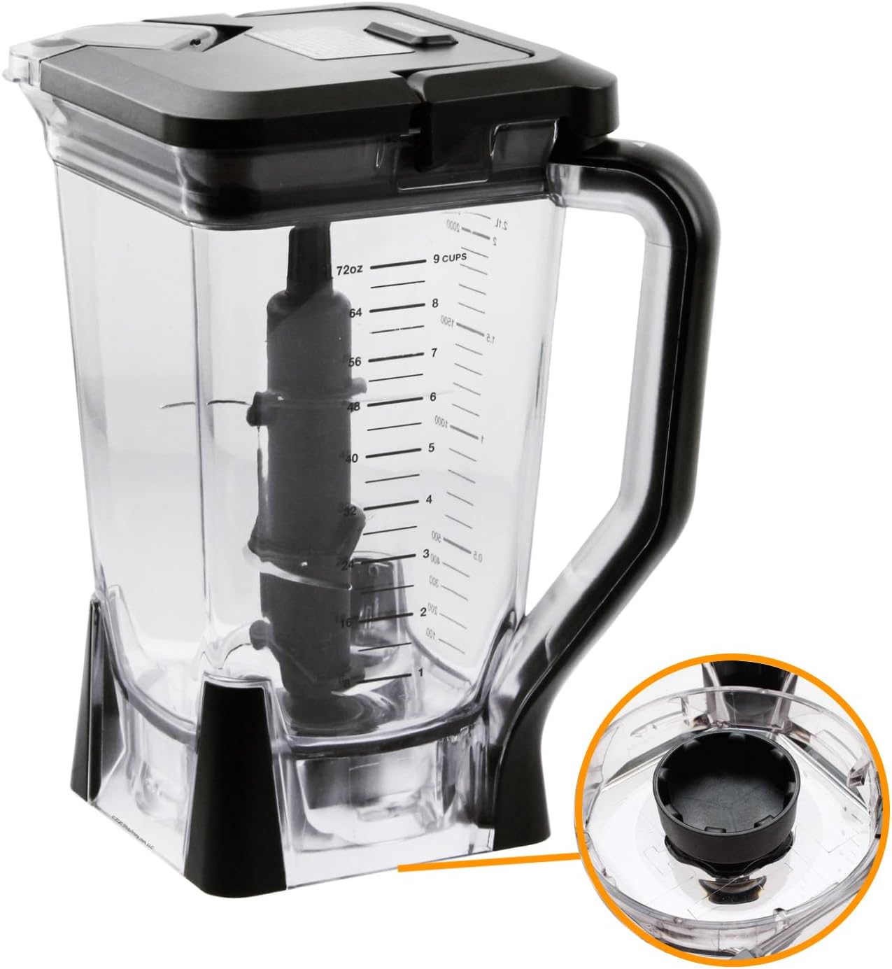 Replacement 72oz XL Pitcher with Lid and 6-Blade Assembly Compatible with Ninja Blender BL660, BL770, BL771, BL773, BL740, BL780