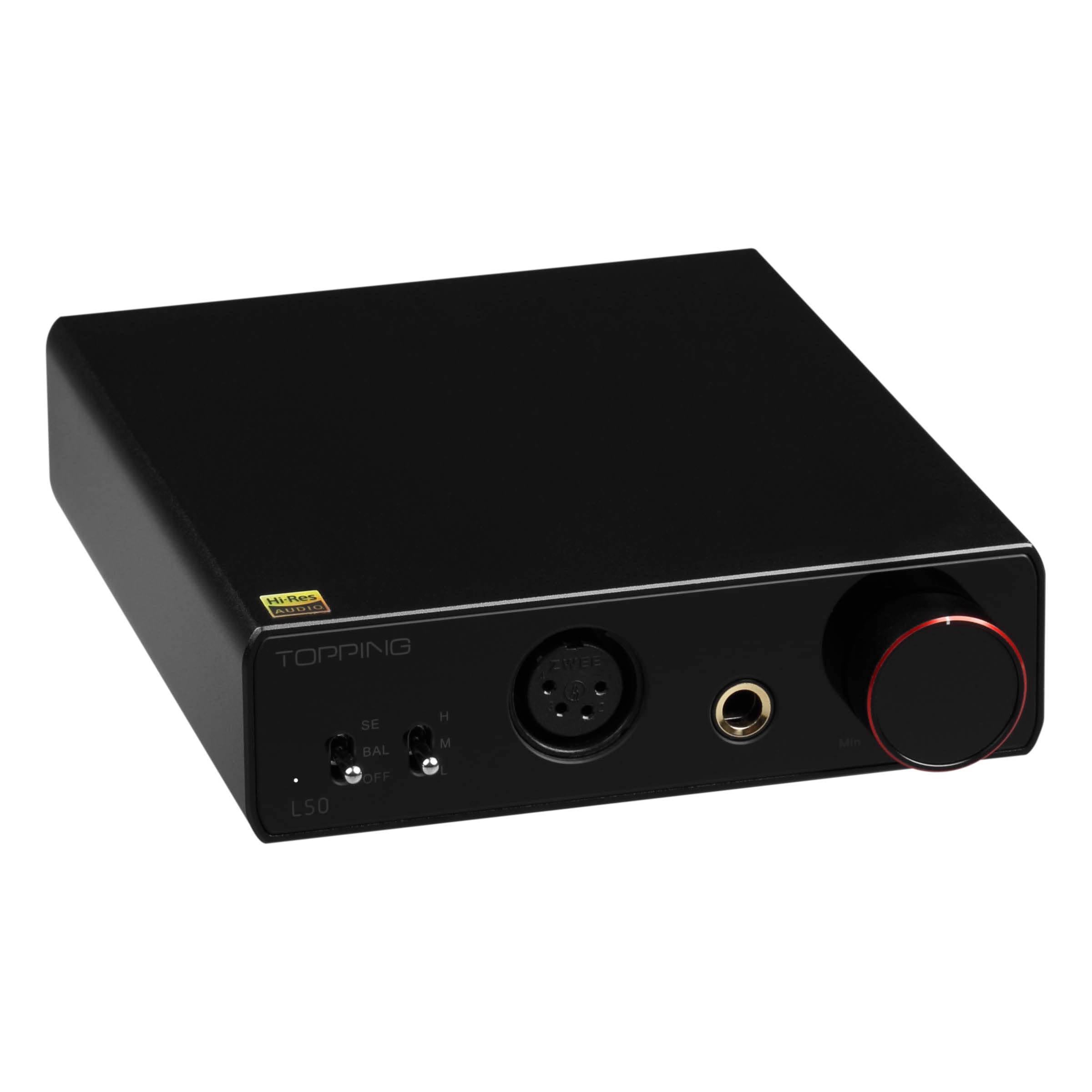 Topping L50 Amplificatore NFCA Modulo 0,3 uV Ultra Low Noise HiFi SE/BAL Ingresso Bypass Uscita Cuffie Amplificatore (Nero)