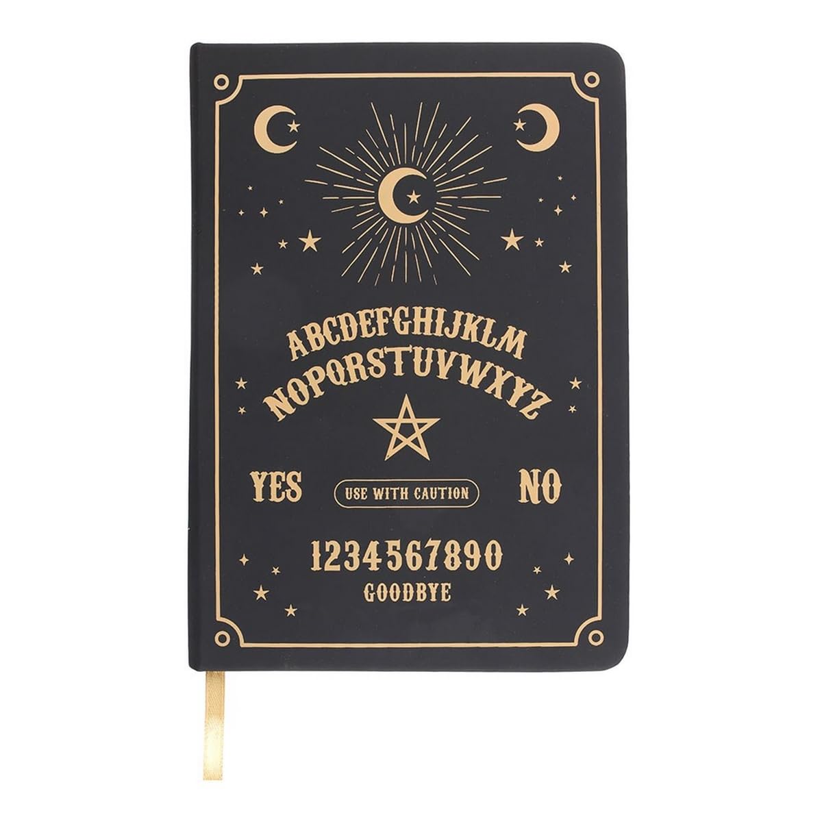 Black Talking Board A5 Notebook - Gothic L Journal, Occult Writing Book, Witchy