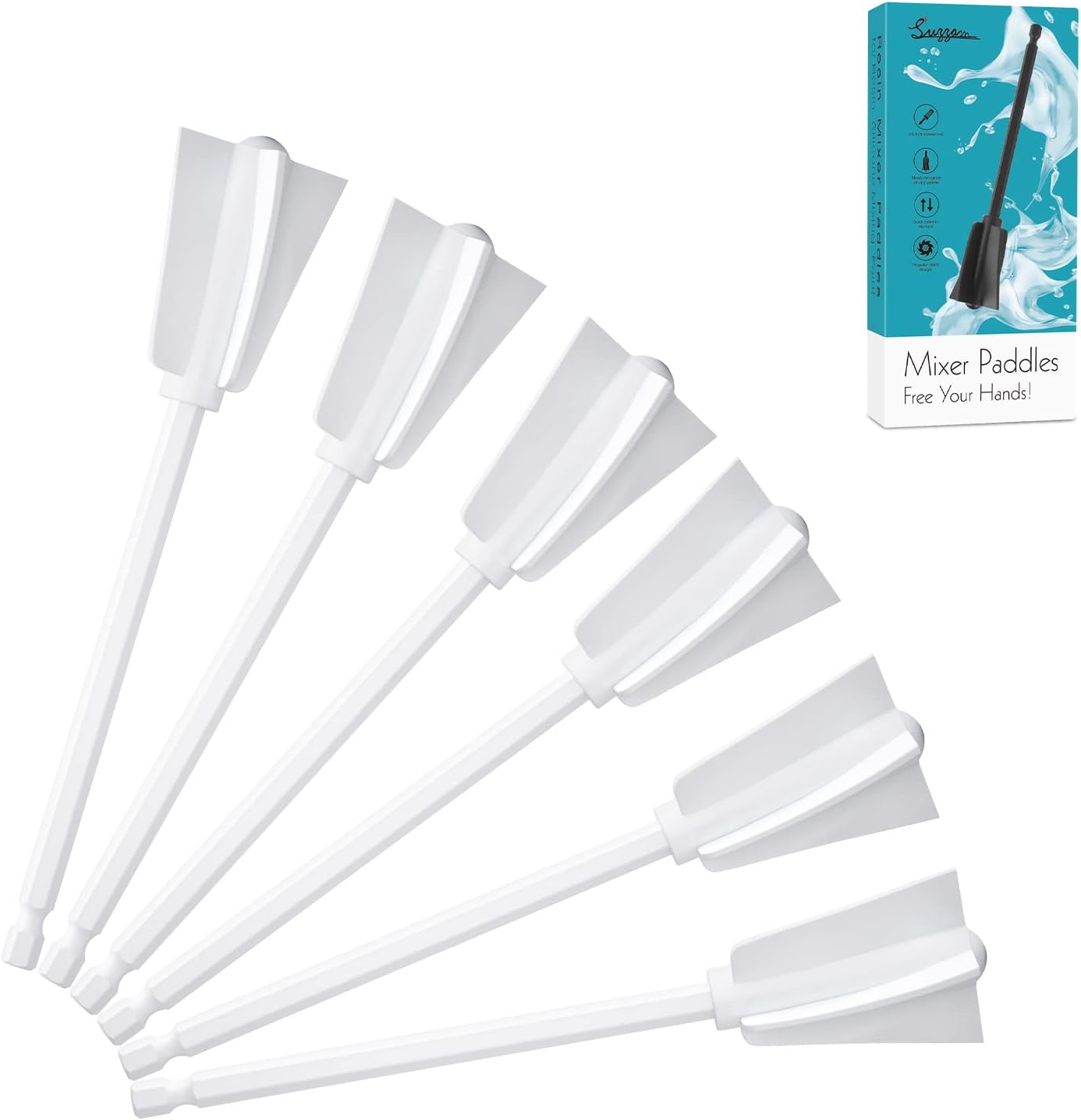 2Pcs Paint Mixer for Drill, Paint Stirrer for Drill, Mixing Paddle