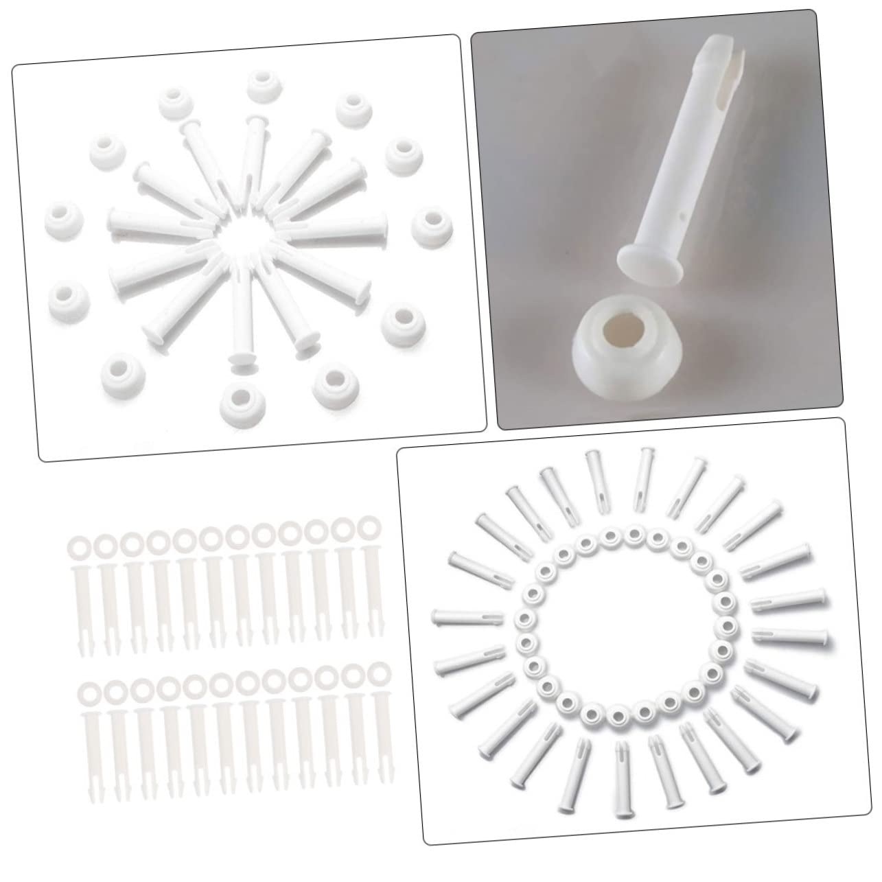 Toyvian 72piezas Conector De Piscina De Pasadores Plásticos para Repuestos De Accesorios De Piscina Desmontable Instalación y Reemplazo De Dañado o Perdido para Verano