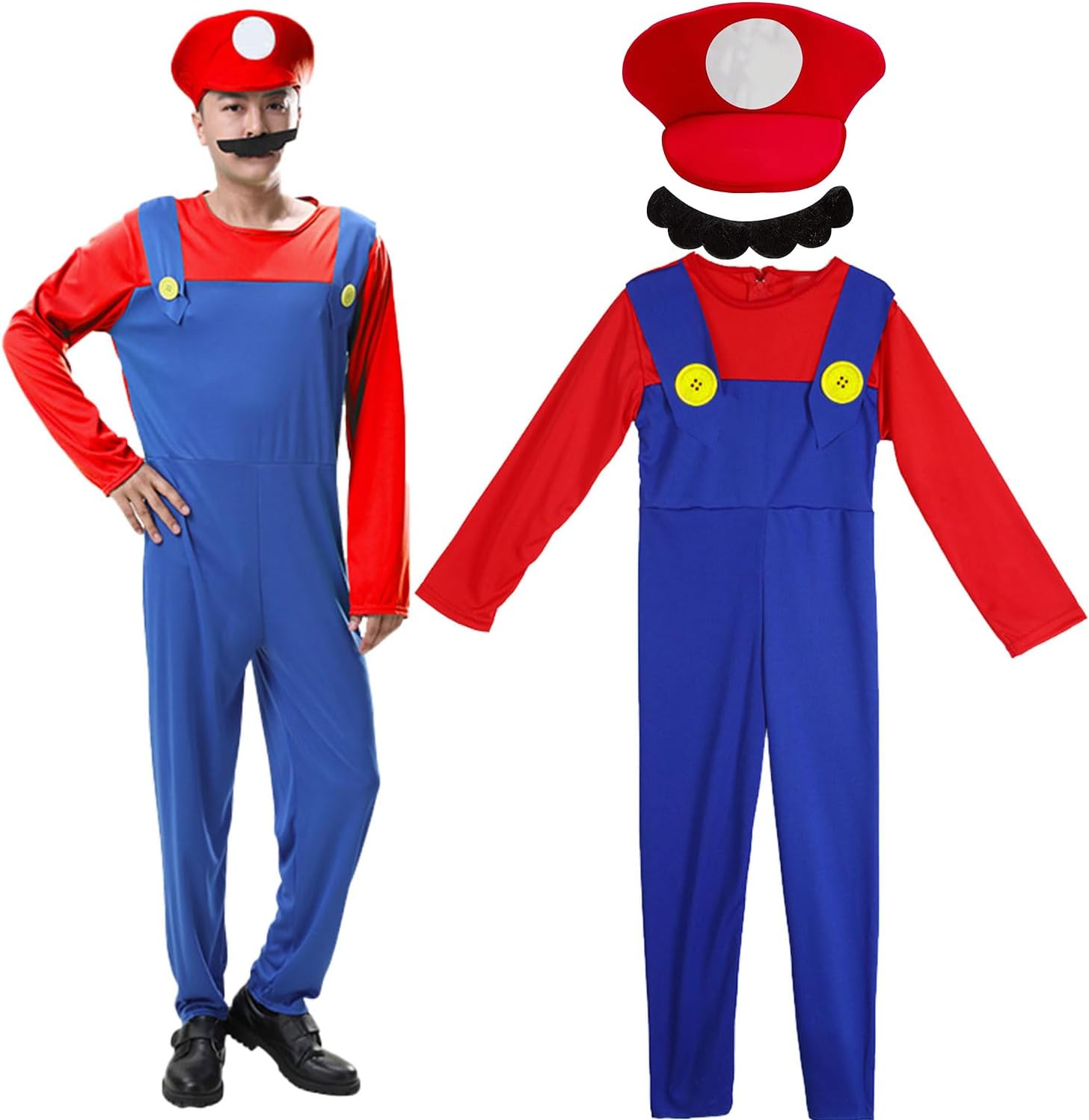 المميز - ZeiLaBang Kakadi Mario Costume Luigi Costume Set, Luigi Costume, Cosplay Costume, Mario and Luigi Costume, Super Bros Cosplay Costumes, Women's Men's Outfit for Christmas, Carnival, Fancy Dress 2026