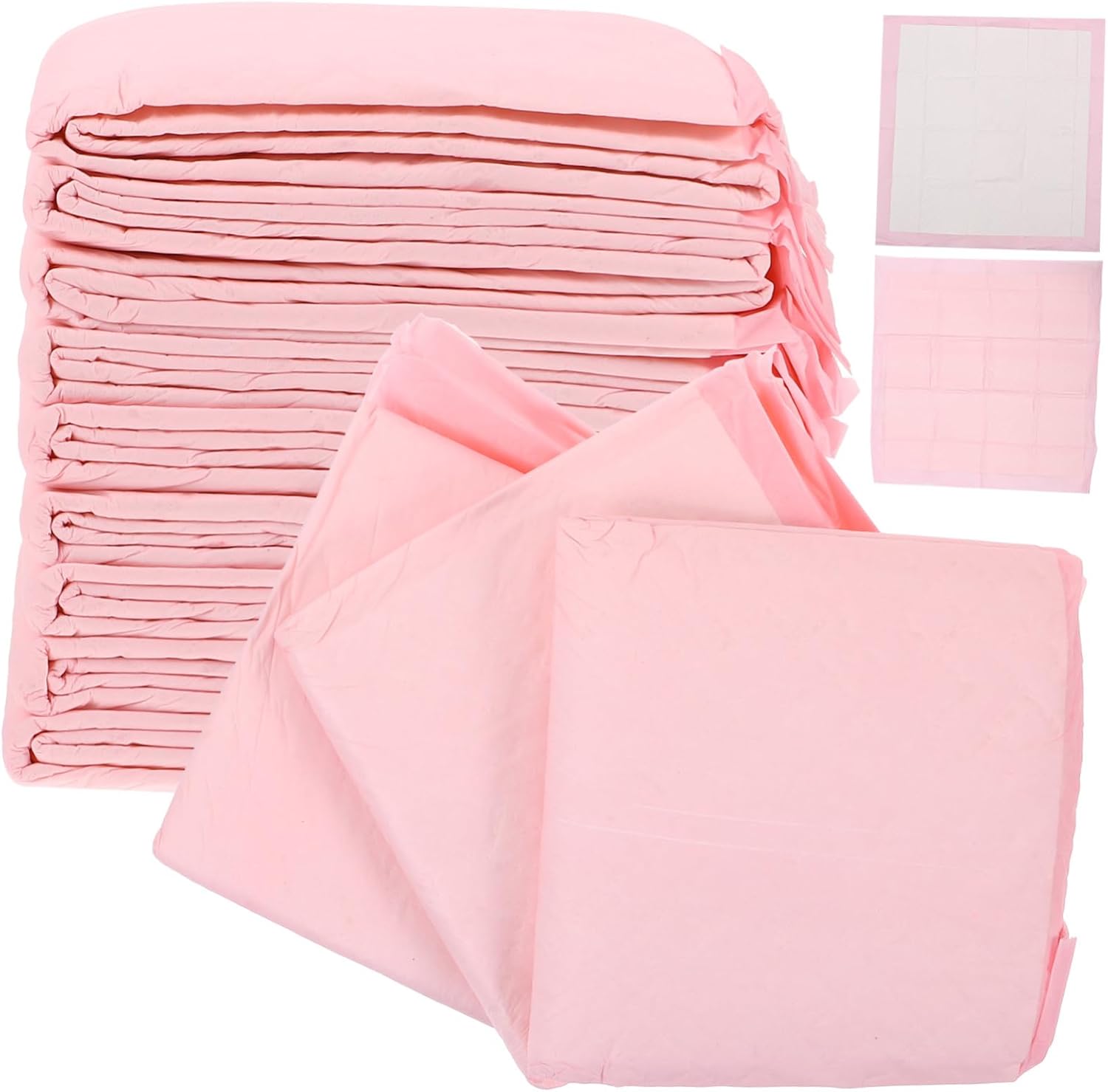 POPETPOP Thick PET Training Pads Large Size L 40 Pack 60x60cm Water Absorbent Dog Diapers Quick Drying Leakproof Puppy Pads for Housebreaking for Dogs and Puppies