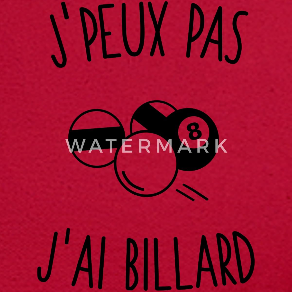 Spreadshirt J'Peux Pas J'Ai Billard Polo Homme