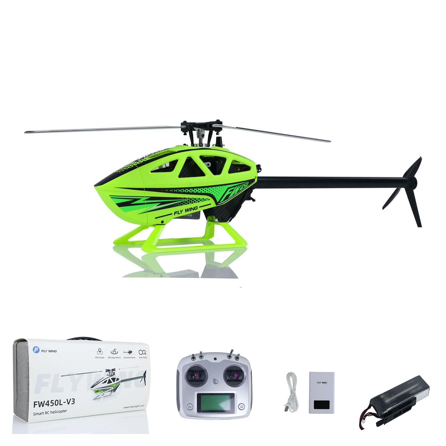 RC FLYWING 450L V3 Smart Helicopter RTF Drone GPS Hover acrobatico One Key Return