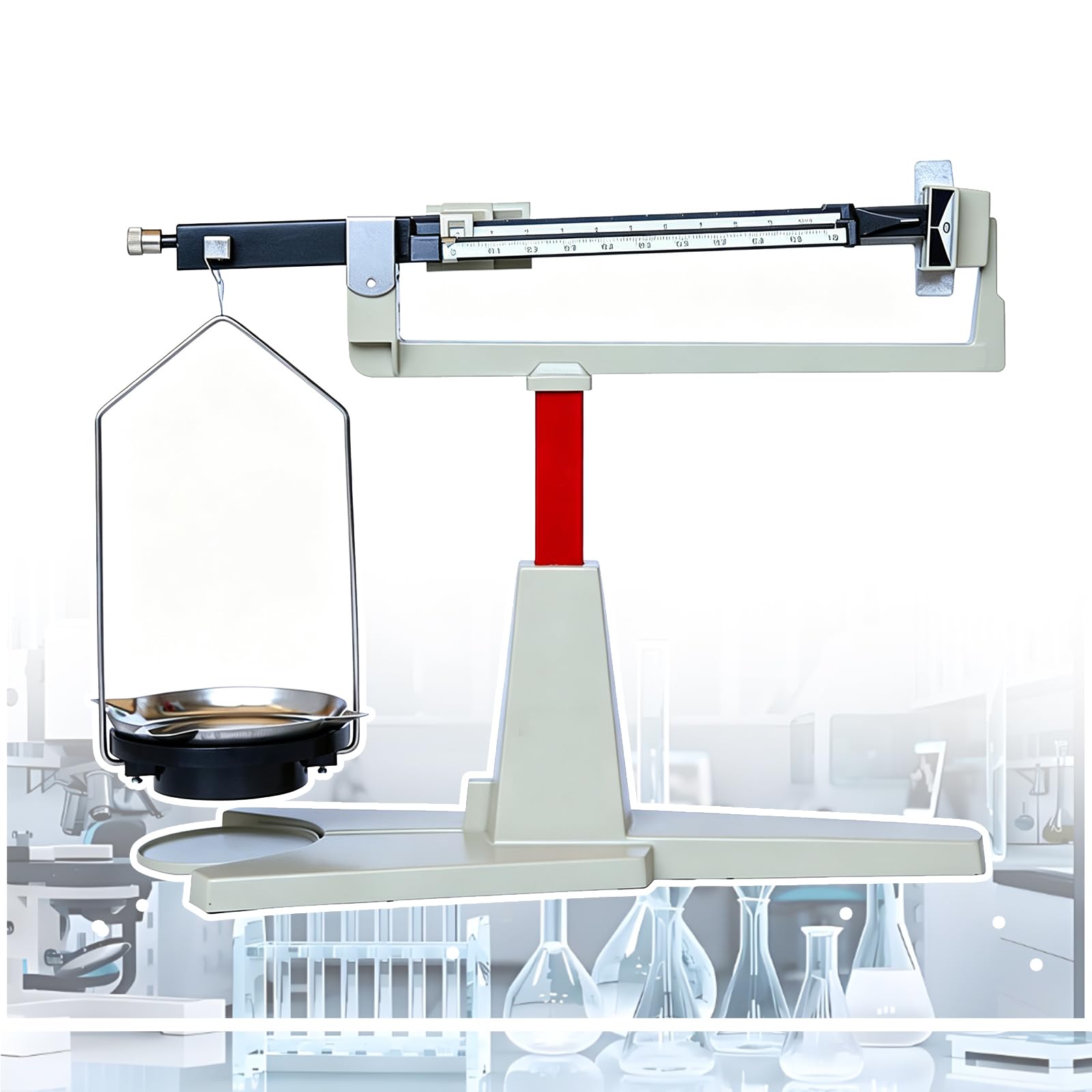 COYEUX Bilancia da Laboratorio A 4 Righelli con Bilanciere, Bilancia Meccanica di Precisione, 311 G/0,01 G, con Pallet da 15 Cm E Dispositivo di Smorzamento Magnetico, per La Ricerca Scientifica.