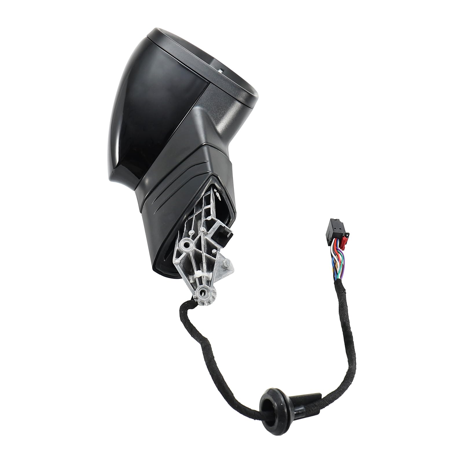 Assemblaggio Specchio Compatibile con Volkswagen Golf 8 MK8 2020-2024, Specchietto Laterale con Freccia LED, Riscaldato, Nero (Connettore a 13 Pin) (Destra)