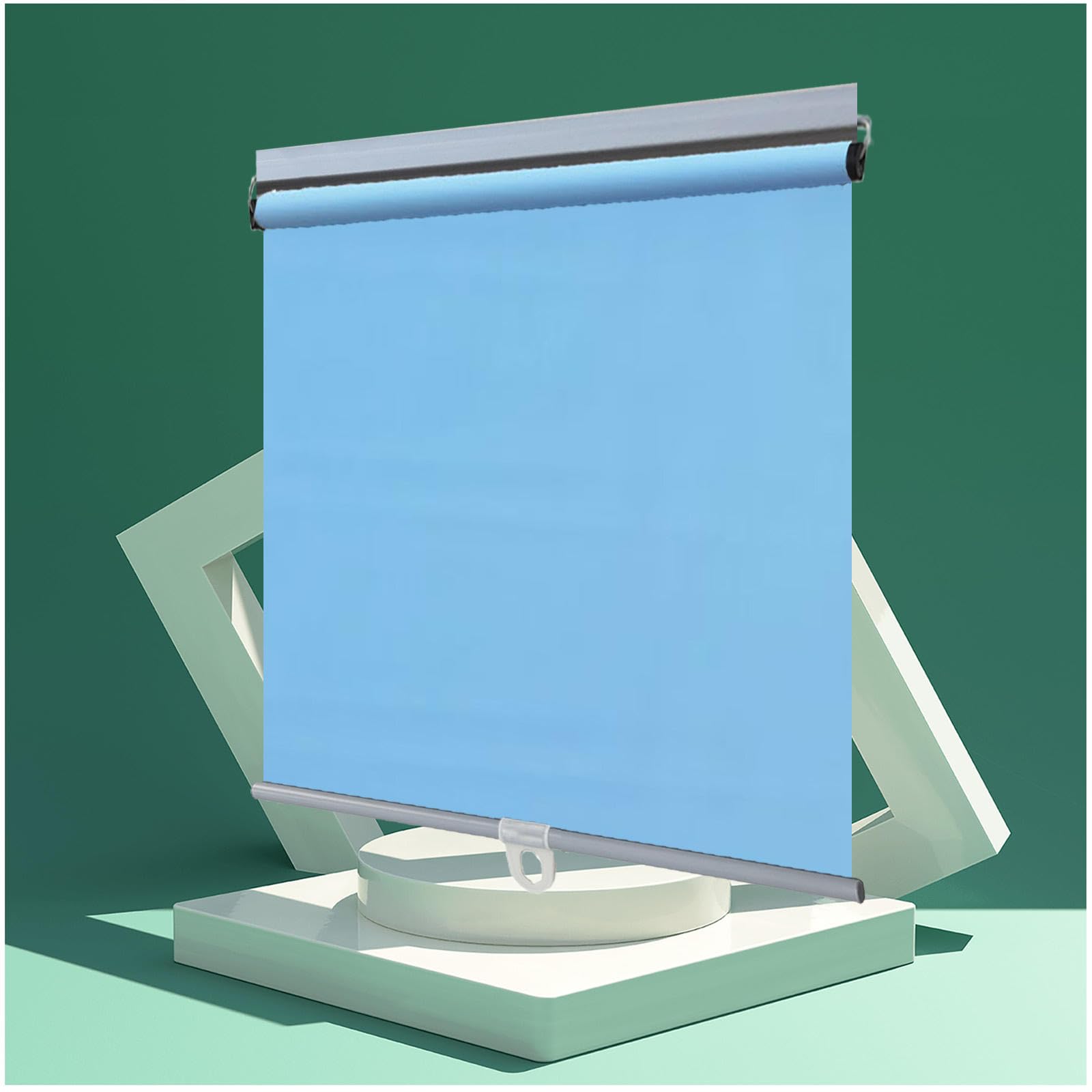 Dlly Blue Blackout Roller Shades For Windows, Sunshade Roller Blinds No Drilling, Self-Retracting Blackout Curtains, Sunscreen/Thermal Window Roll Up Blinds,-50X125cm/20 * 49In