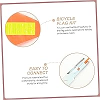 Vista 5 de Yardwe Bandera de buceo para bicicleta reclinada, juego de bandera de alta visibilidad, bandera de seguridad de colores brillantes con mástil
