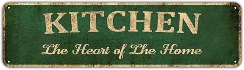 Miniatura 8 de Mukuko Decoración rústica de pared para cocina, arte de pared de granja, letrero de cocina para decoración del hogar (4 x 16 pulgadas, Cucina)