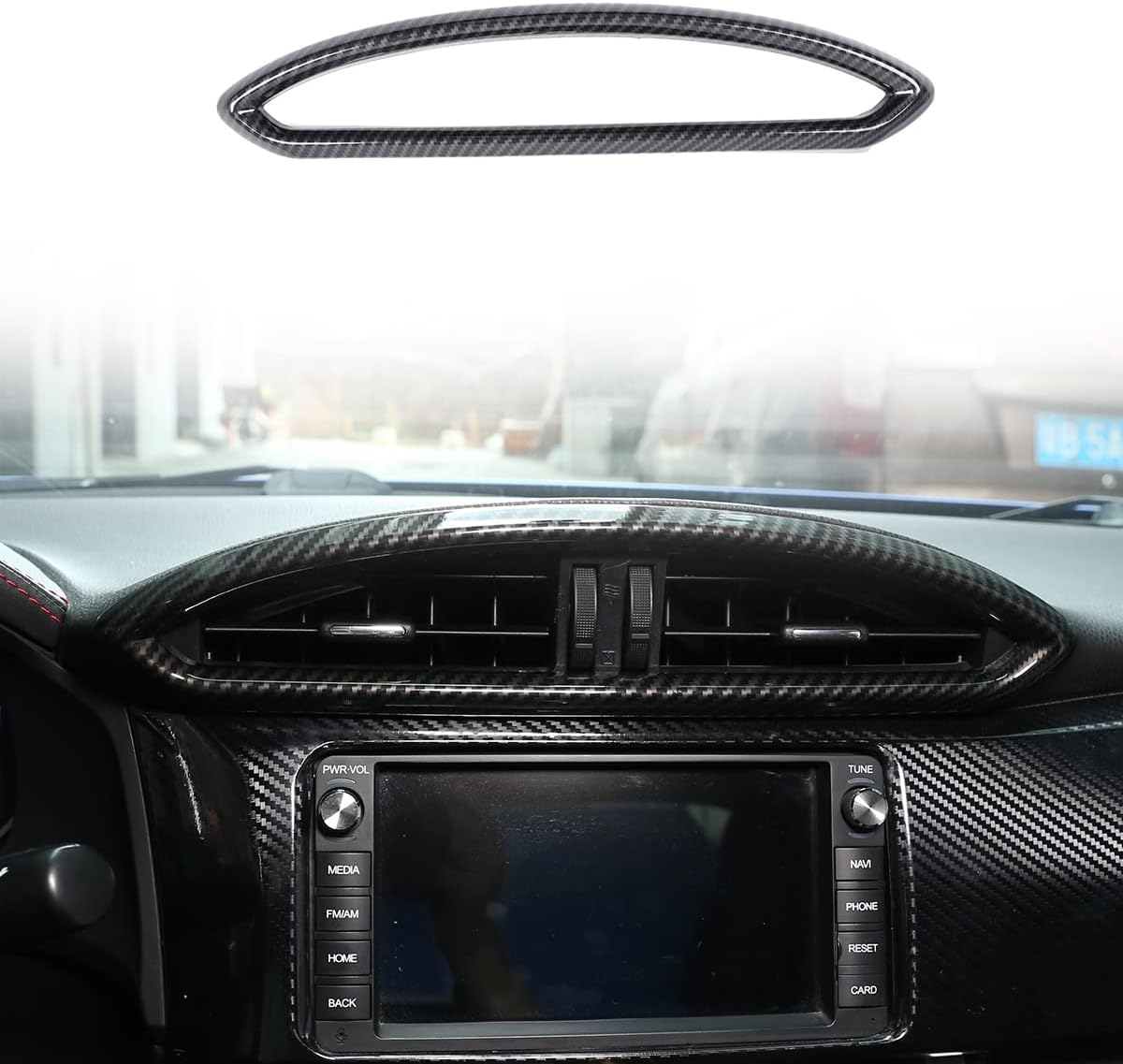 CHEAYAR ABS Car Interior Center Consoles Decoration Cover Trim kit for Subaru BRZ Toyota 86 Accessories 2012-2020 (Auto Door Handle Cups Protective Pad, Carbon Fiber)