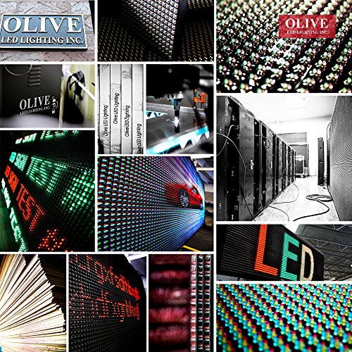 OLIVE LED Sign 3Color, RGY, 2Face, 15\"x40\" IR Programmable Scrolling Outdoor Message Display Signs EMC - Industrial Grade Business Ad Machine