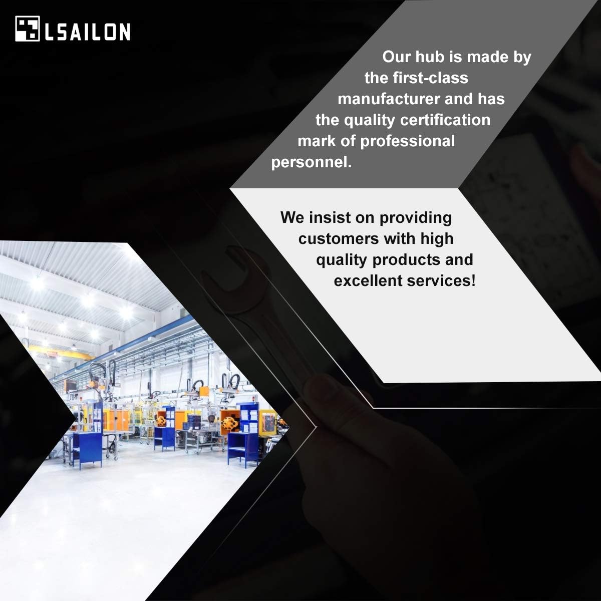 LSAILON Front Wheel Bearing and Hub Assembly 513188 X1 Replace for 2002-2009 for Buick Rainier for Chevy Trailblazer for Chevy Trailblazer EXT for GMC Envoy Hub Bearing Kit 6 Lugs With ABS Sensor