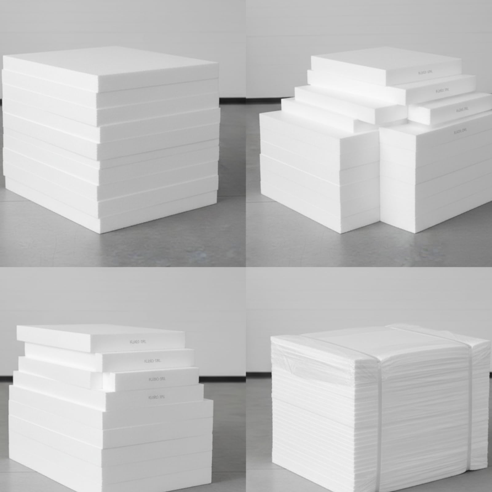 Festa Wow Pannelli in Polistirolo 15 Pezzi 100x100 cm Spessore 1 cm EPS Densità 18kg/mc Isolamento Termico Acustico Isolante Ideale Per Copertura Imballaggio Coibentazione Cappotto Soffitto