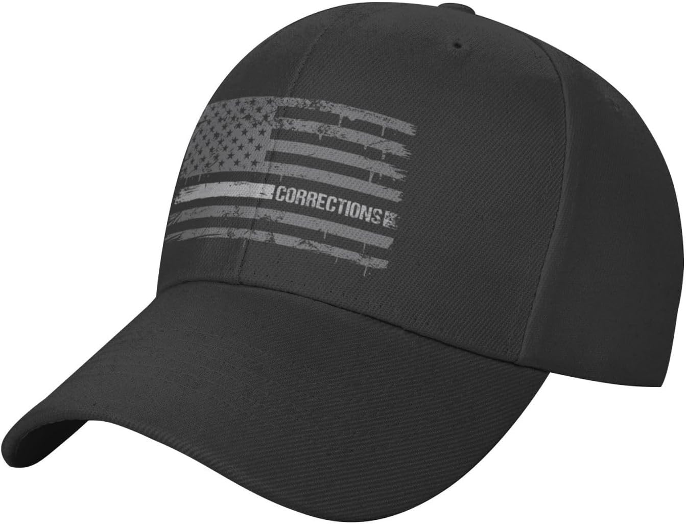Corrections Officer Thin Silver Line American Flag Adult Baseball Cap Adjustable Classic Casquette Hat Funny Fashion Cap for Men Women