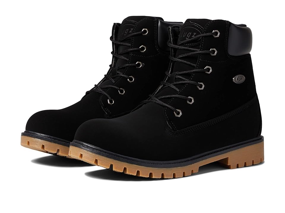 Lugz Rucker Hi (Black/Gum) Men's Shoes INTERNATIONAL SHIPPING