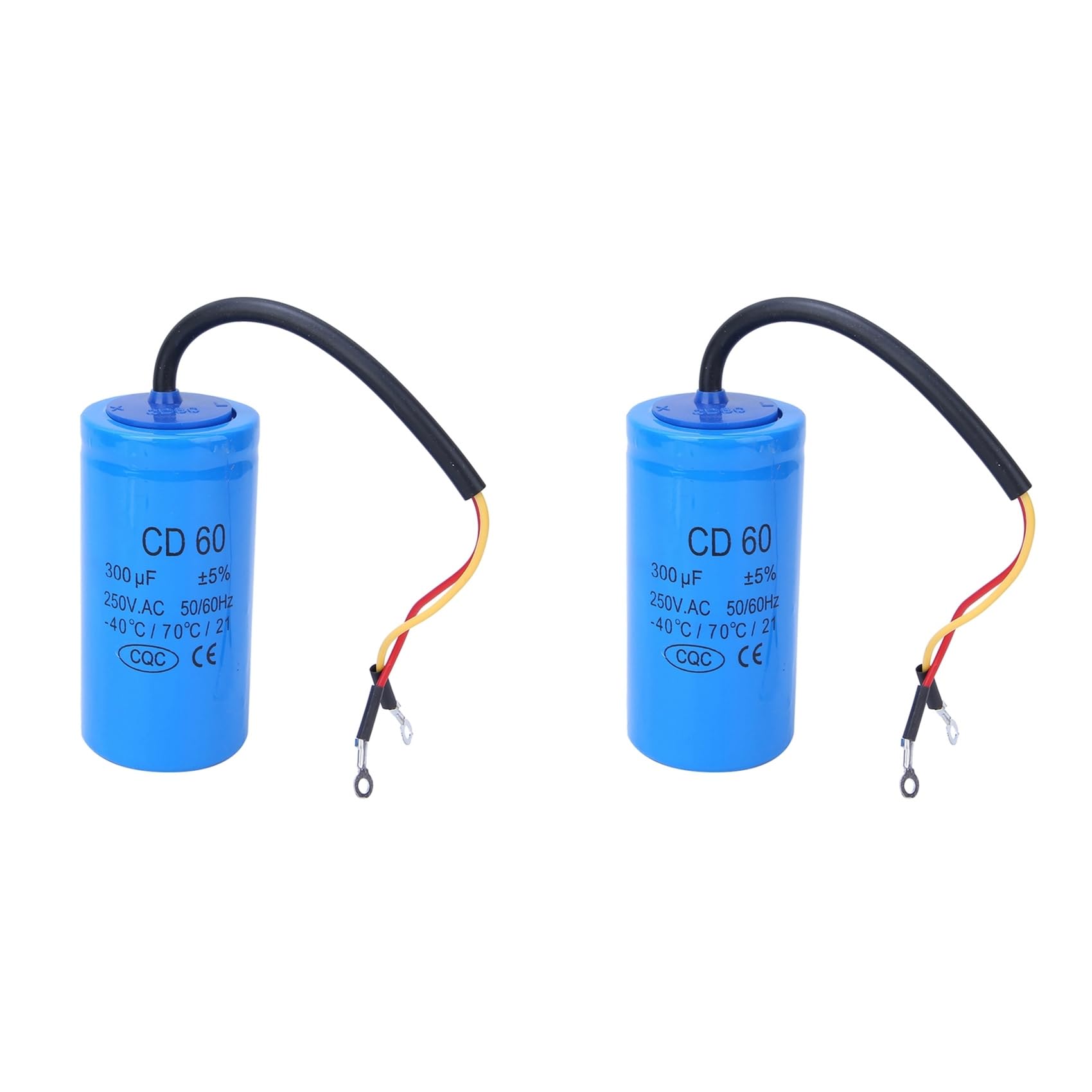 Jnchdghwa As Shown 2X Cd60 250V 400Uf Switching Capacitor, Explosion-Proof Electrical Appliance Accessory, Motor Capacitor